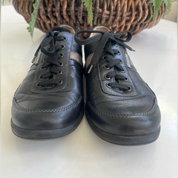 Mephisto Air Jet Black Pebbled Leather Mens 8.5 /07 1433 Walking Shoes EUC - Picture 2 of 16